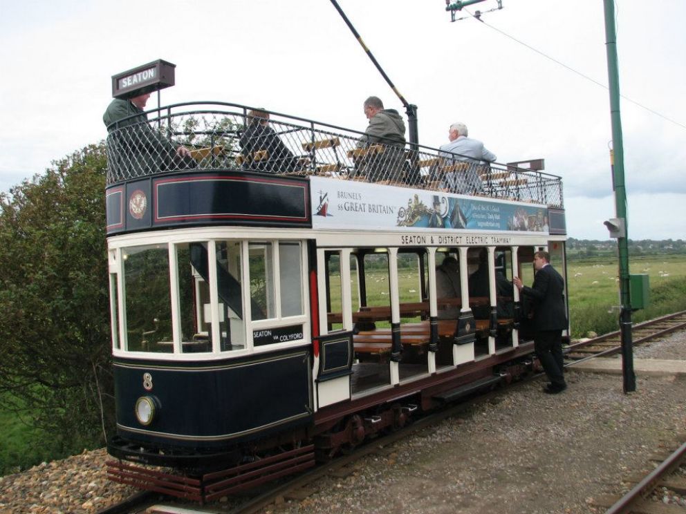 Blue Tram Car 8 at Riverside Depot