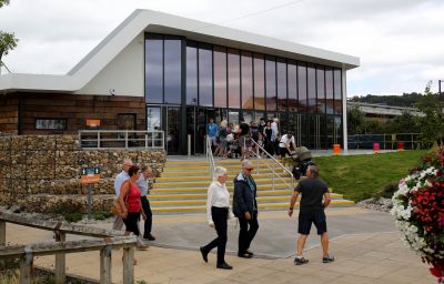 Seaton Station Entrance from Harbour Road