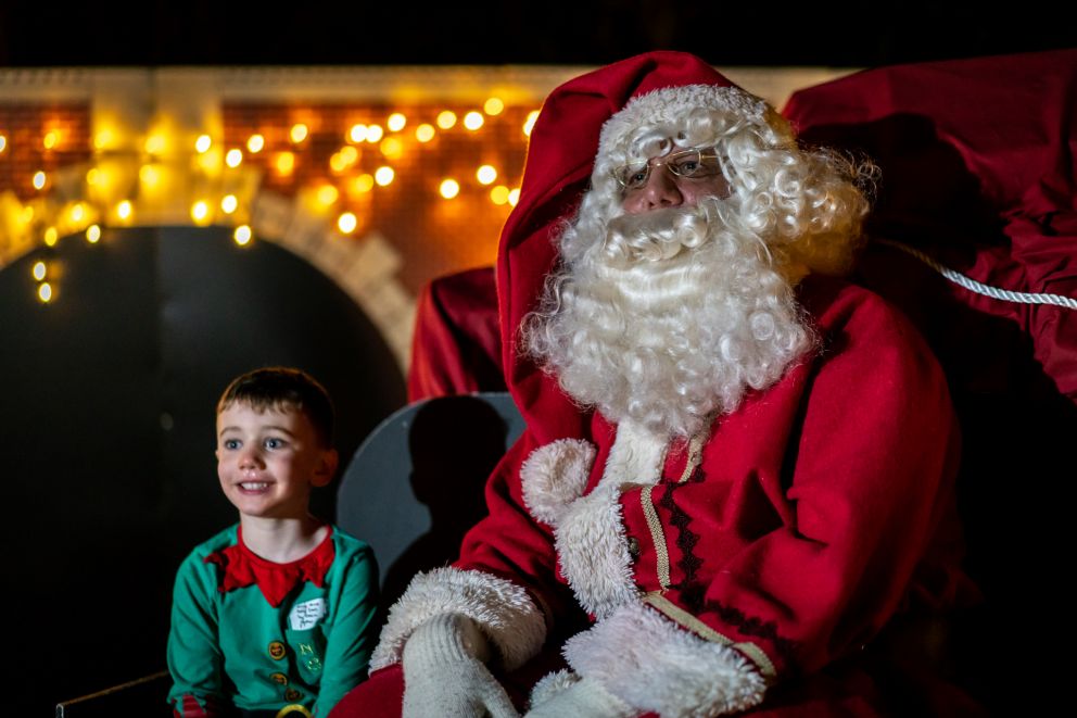Santa on the Polar Express Seaton Tramway
