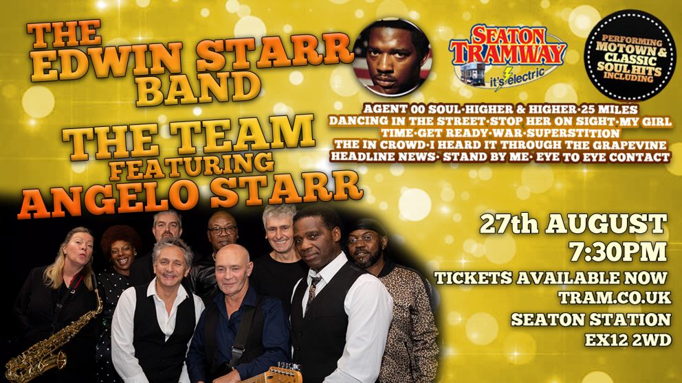 EDWIN STARR BAND AT SEATON TRAMWAY - 27th August - Seaton Tramway