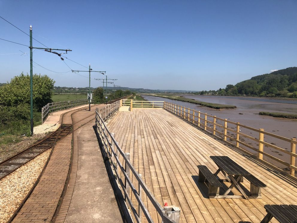 Riverside Depot Seaton Tramway Blue Sky 