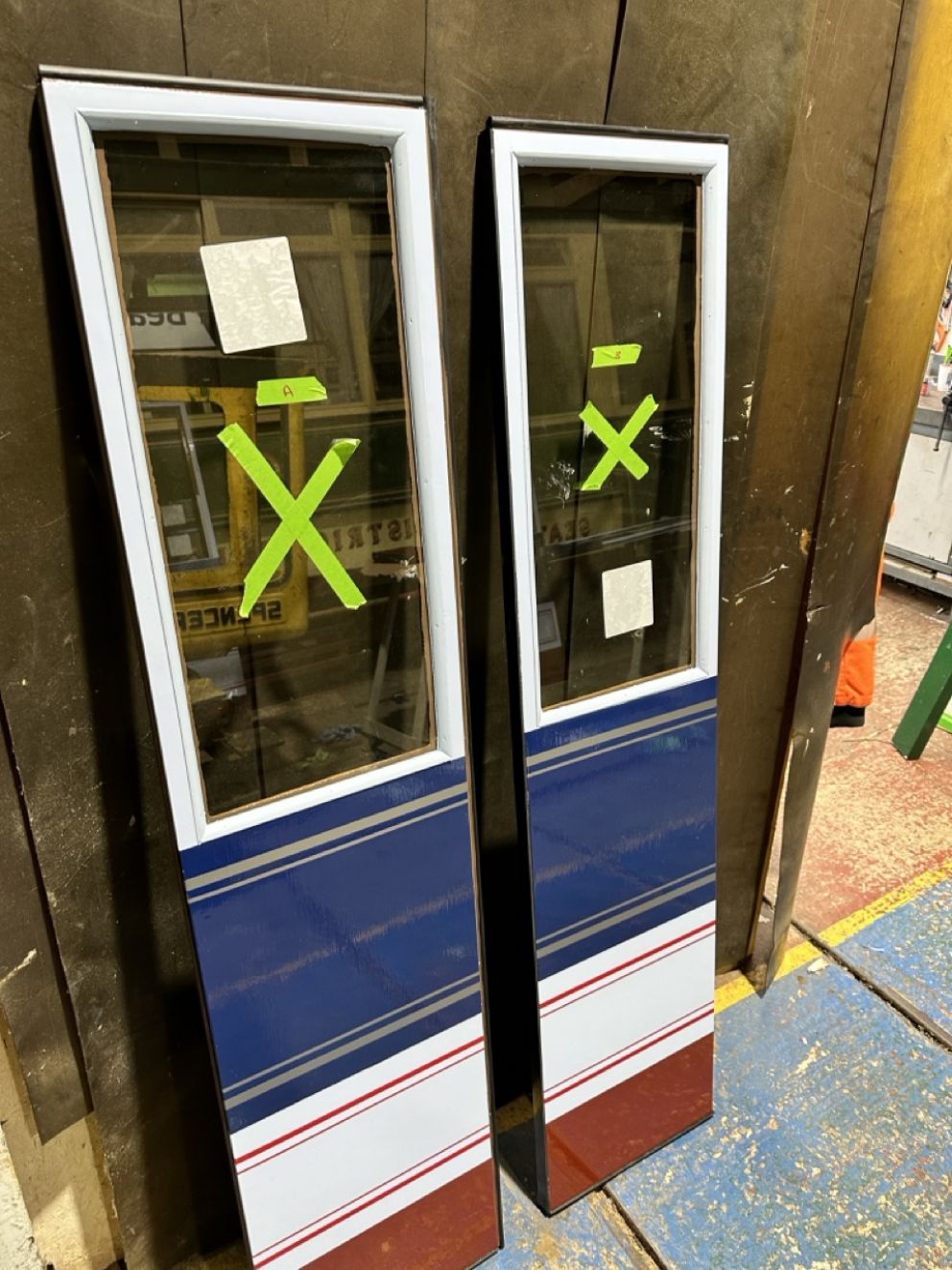 doors painted and windows installed 