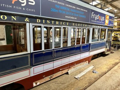 Fitting the new doors for tram 9