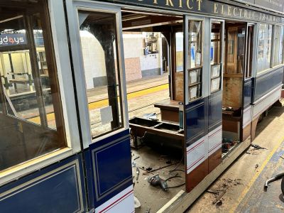 The old side panels removed and are gutted