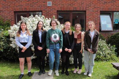 Colyton Grammar Students LtoR Sophie Hilton, Marnie Broomb, Sophie Thwaites, Emily Hale, Meggy Hemmery, and Olivia Petrini Graphic Designer