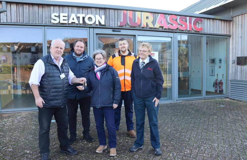 Seaton Tramway team outside what will be Jurassic Discovery